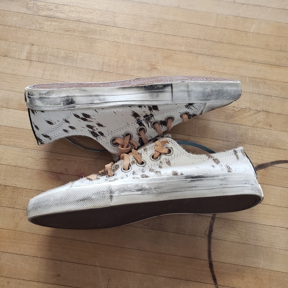Naughty Monkey Cream and Brown Sneakers Size 8 - Picture 2 of 9